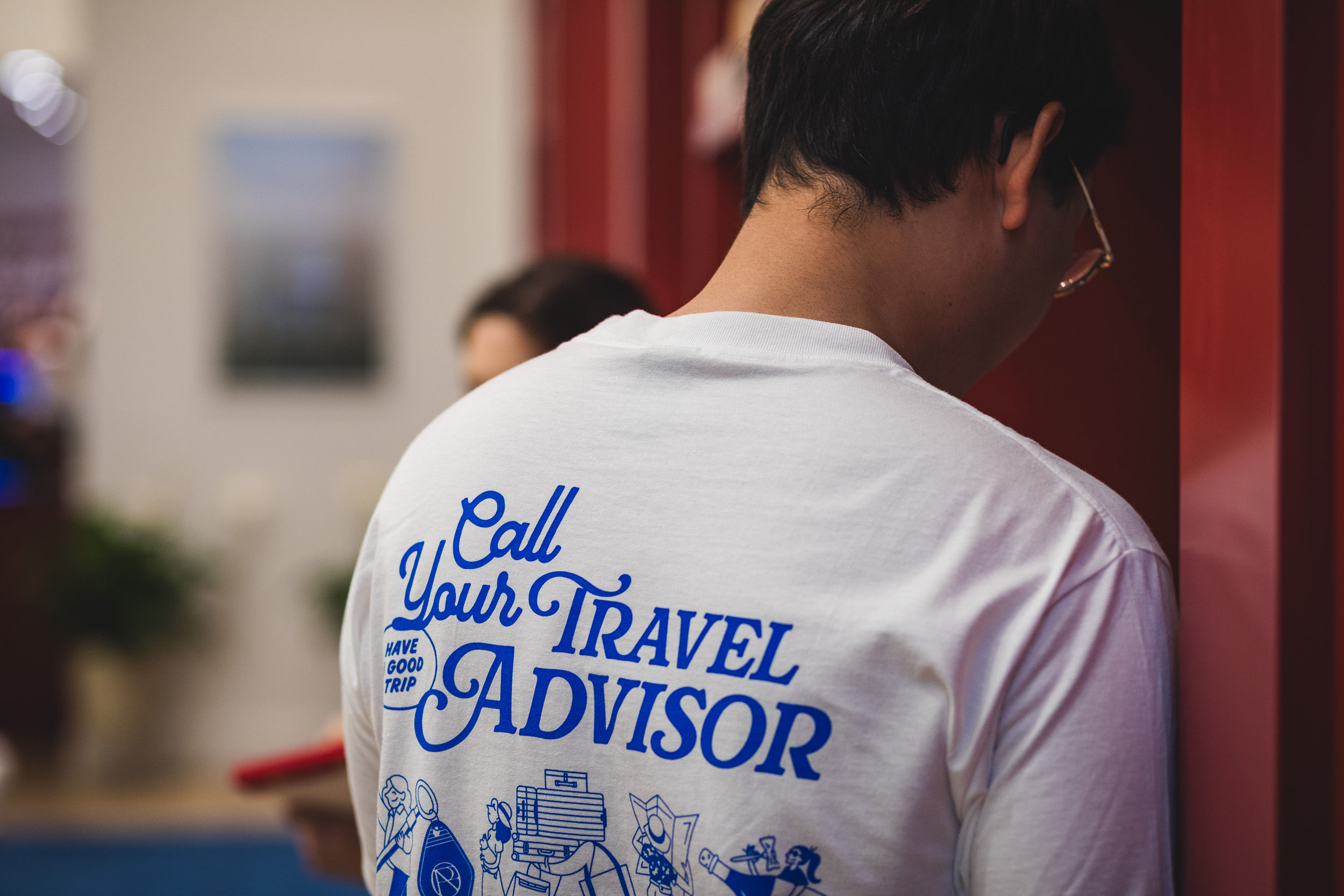 Call Your Travel Advisor — Fora branded tee