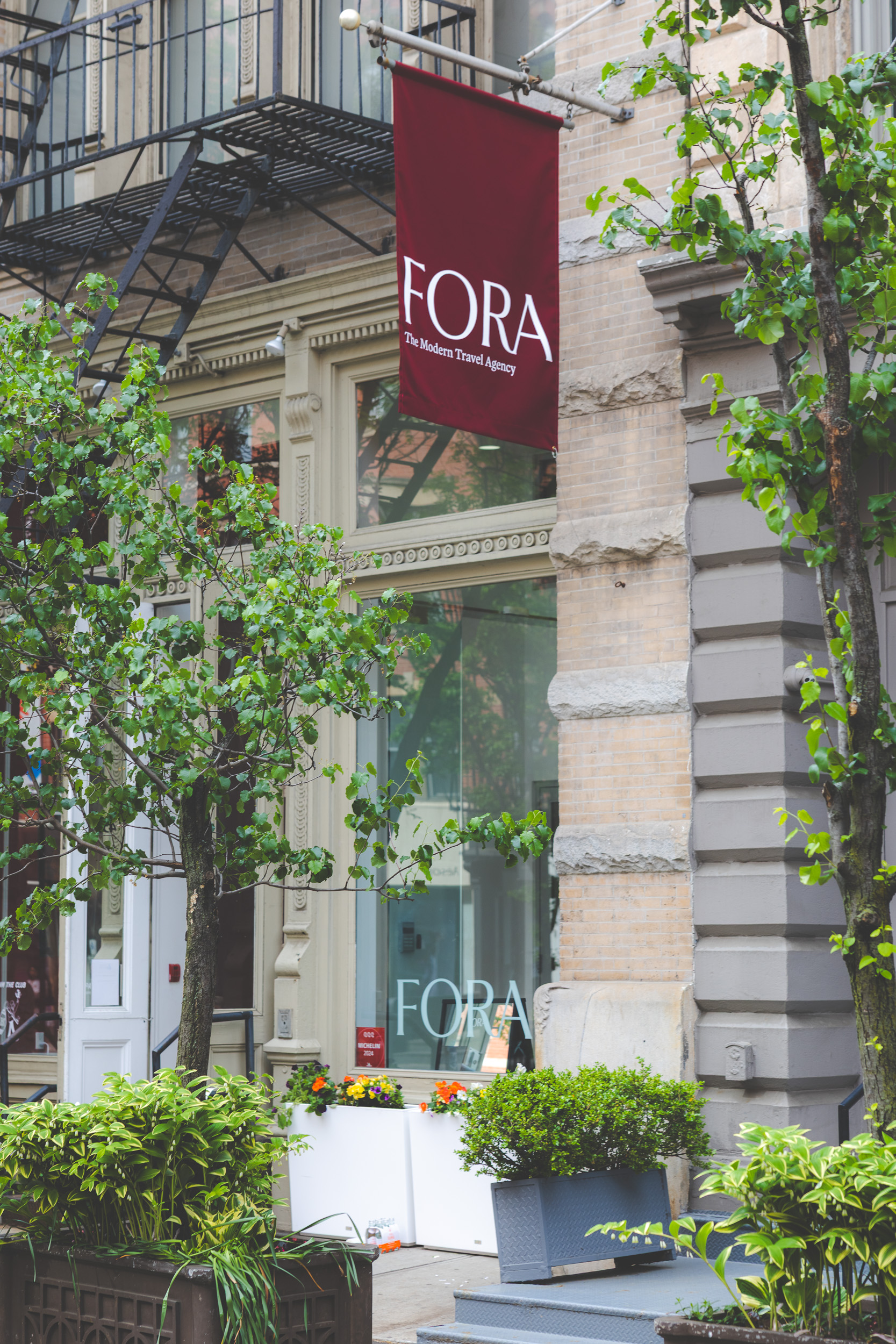 Fora storefront facade, NYC