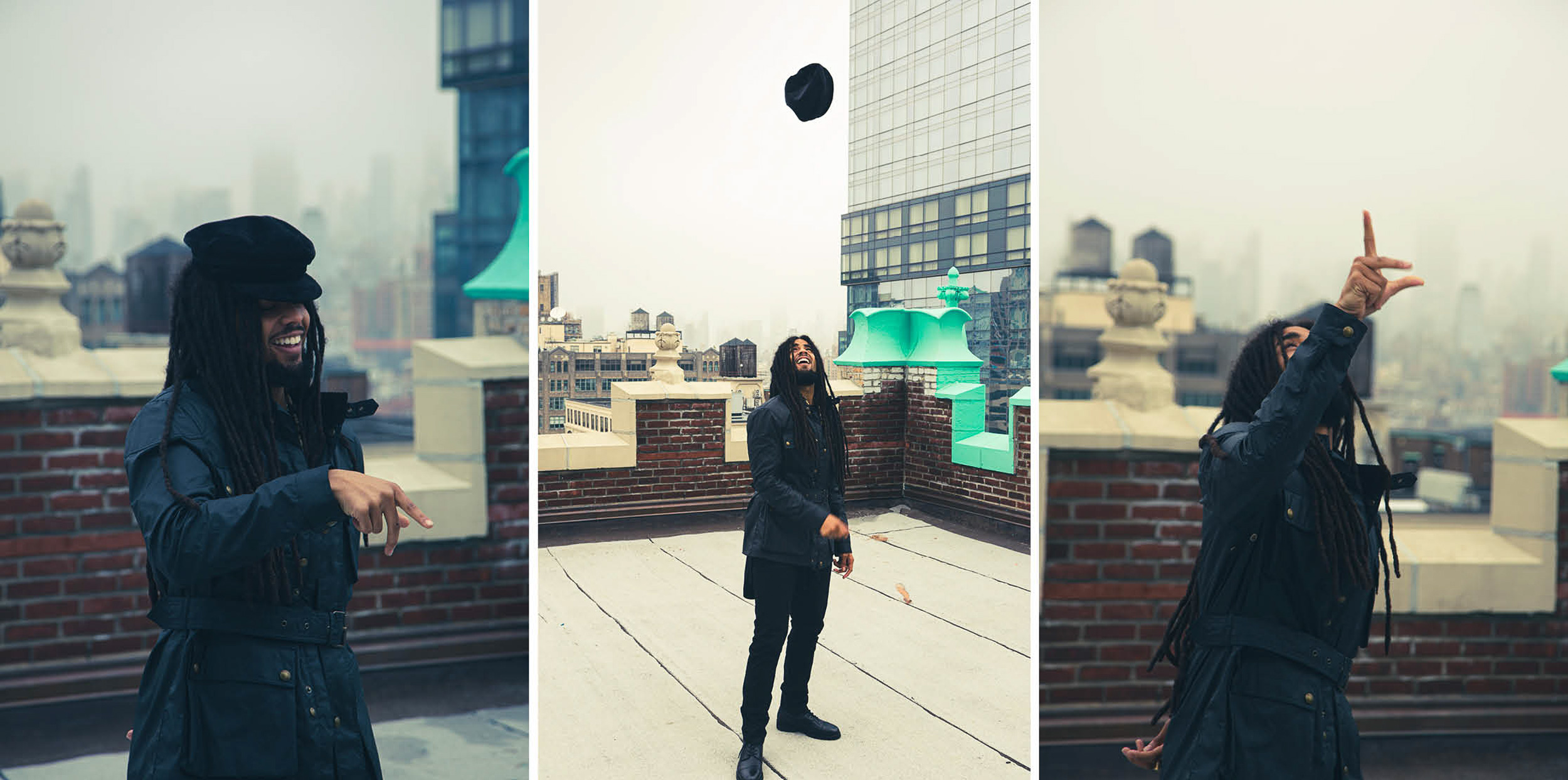 Skip Marley, rooftop, New York City